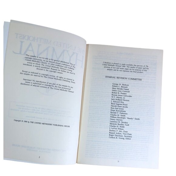 The United Methodist Hymnal Sampler Paperback Religious Music Liturgical Guide - Picture 3 of 6